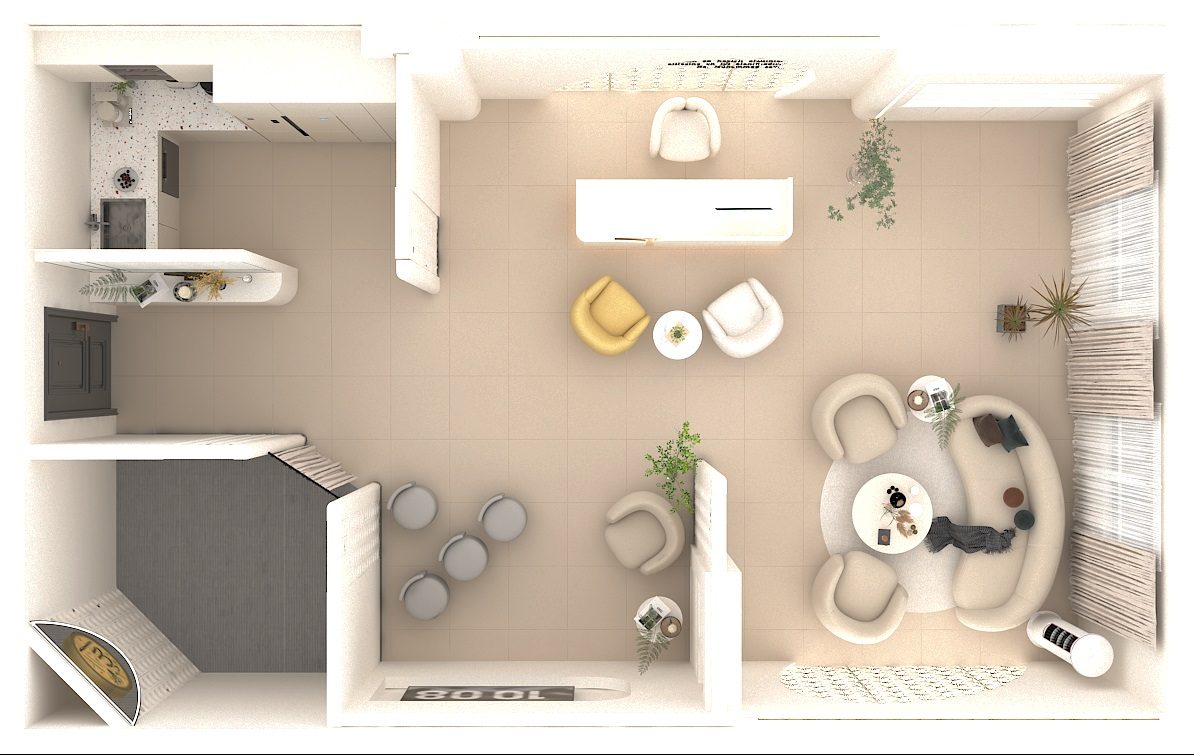 Çorlu Toplu Konut Mutfak Tasarımı (100 m² Örnek Daire)